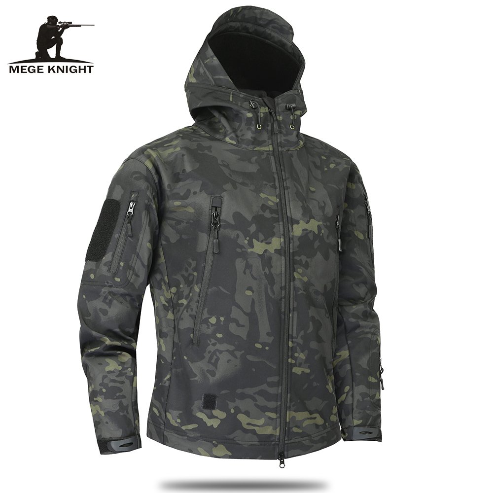 Mege Brand Clothing Autumn Men's Military Camouflage Fleece Jacket Army Tactical Clothing Multicam Male Camouflage Windbreakers 2